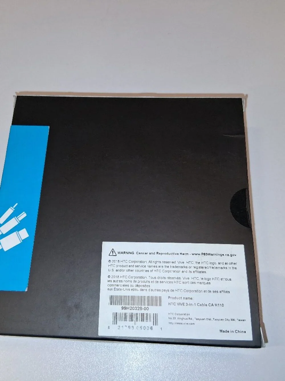 HTC Vive 3‑in‑1 Cable CA H110 Orig OEM Replacement VR Headset Link Box Cable